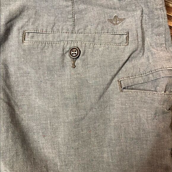 Dockers mens blue chambray flat front shorts chinos - Picture 7 of 8